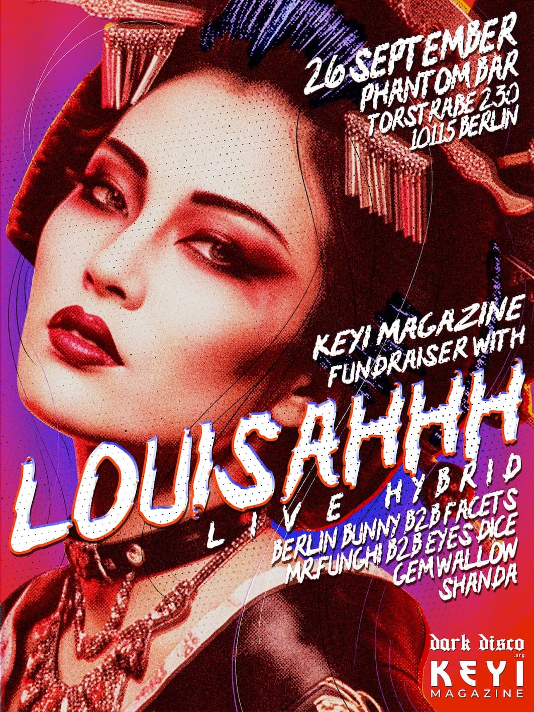 Keyi Magazine fundraiser with Louisahhh live, Gem Wallow , Berlin Bunny b2b Facets, Shanda