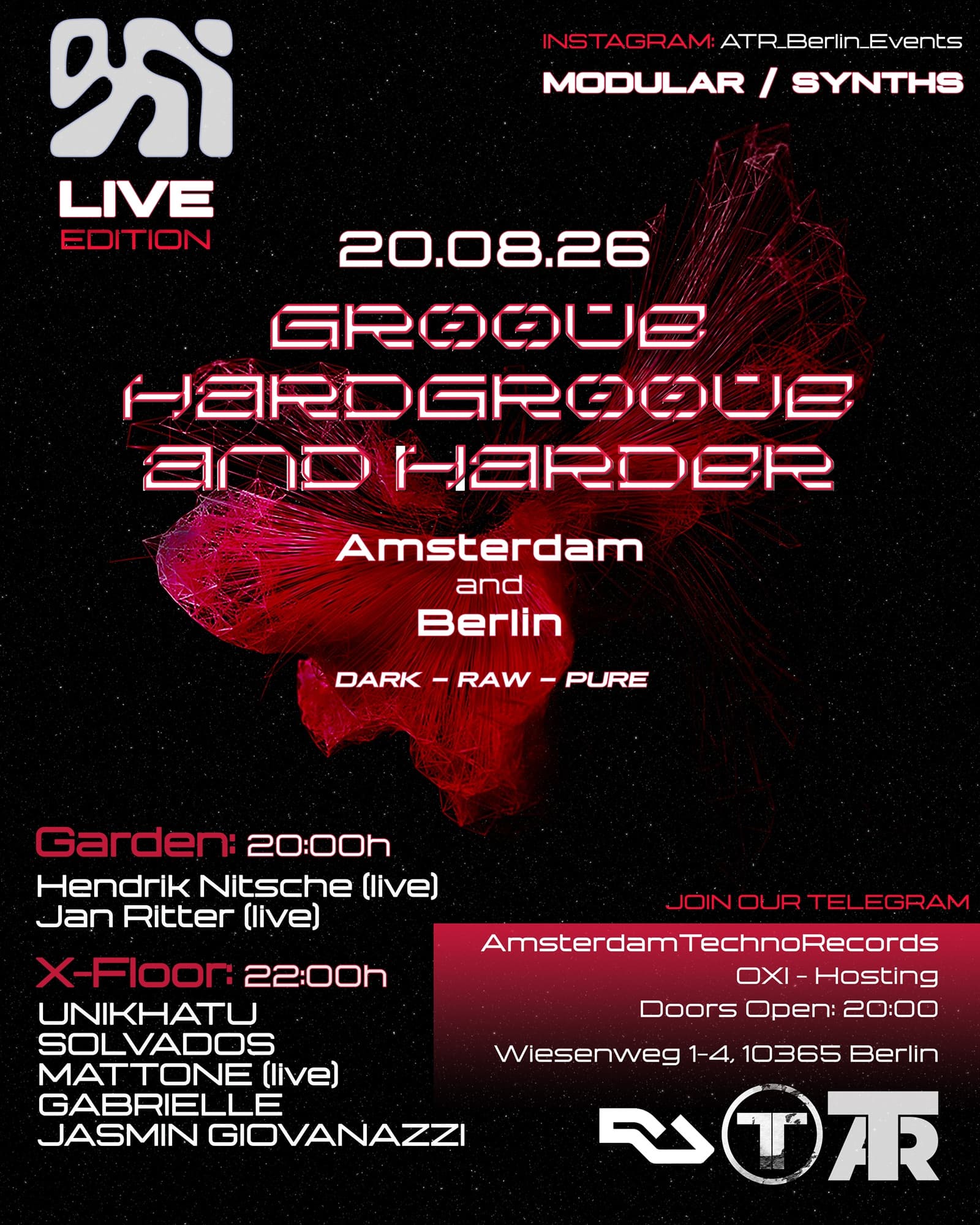 [OPEN: 20:00h] OXI LIVE: MODULAR / SYNTHS - Amsterdam and Berlin