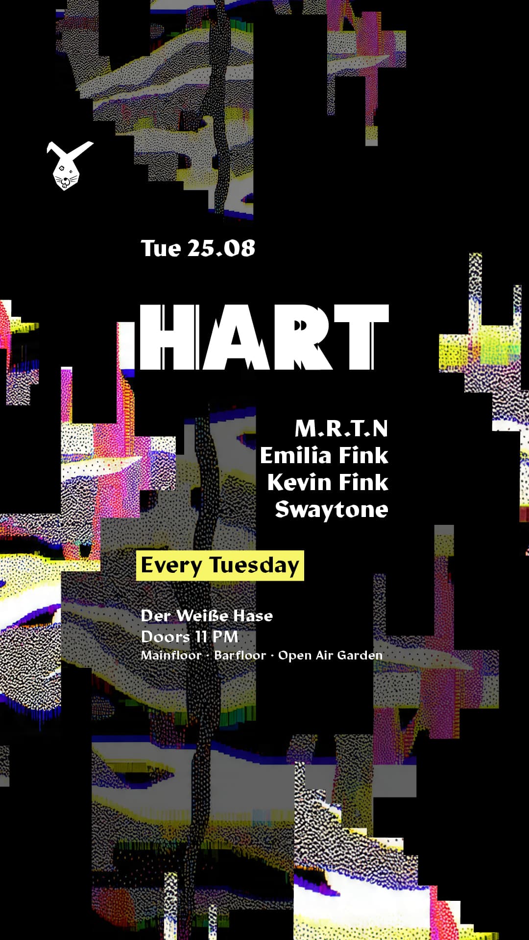 HART ◢◤ Tuesday Rave & Open Air Garden [free entry until midnight*]