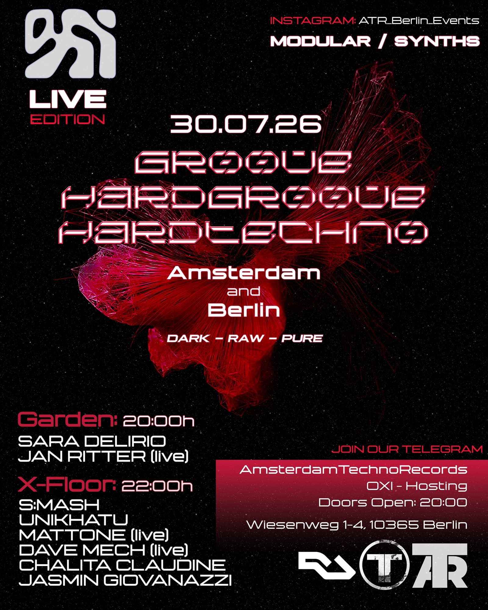[OPEN: 20:00h] OXI LIVE: MODULAR / SYNTHS - Amsterdam and Berlin