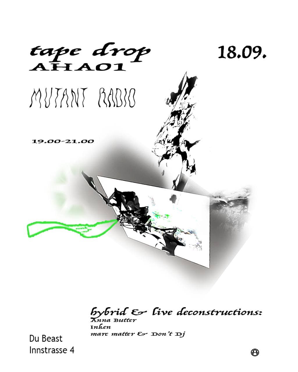 Tape Drop + live Deconstruction – Acephale Headspace at Mutant Radio
