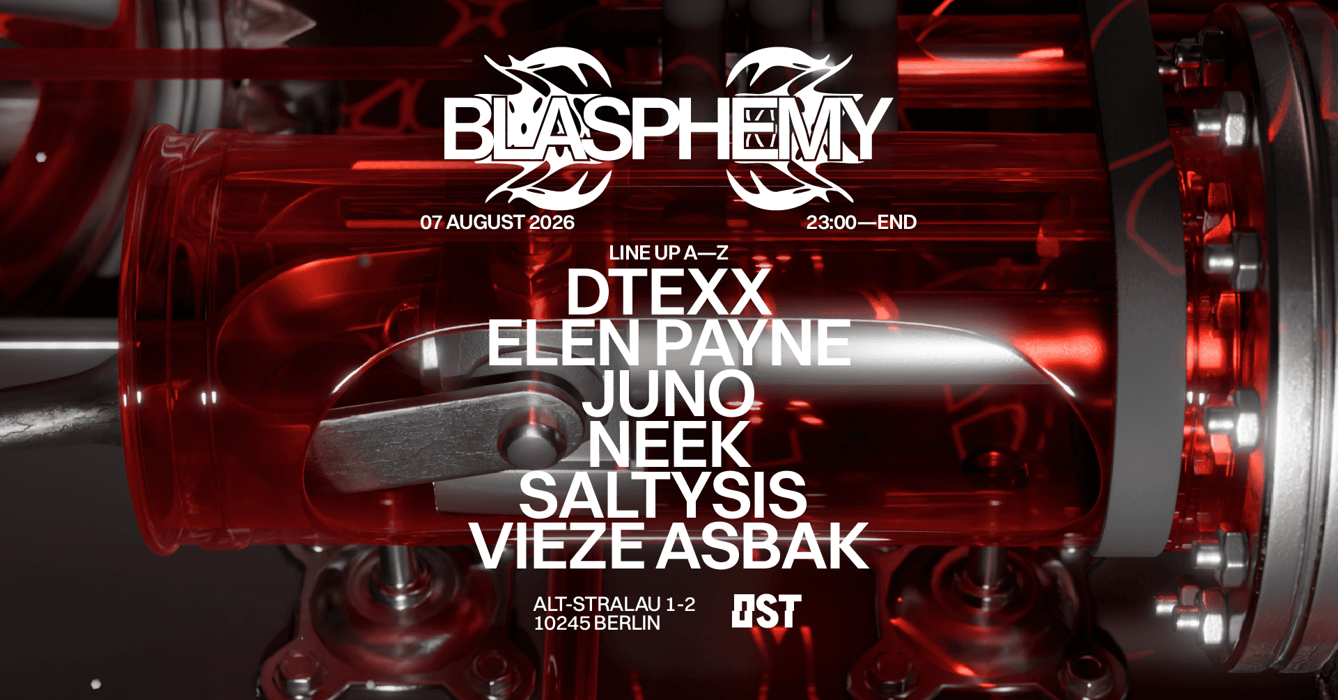 Blasphemy w. Vieze Asbak, Neek, SaltySis, Elen Payne