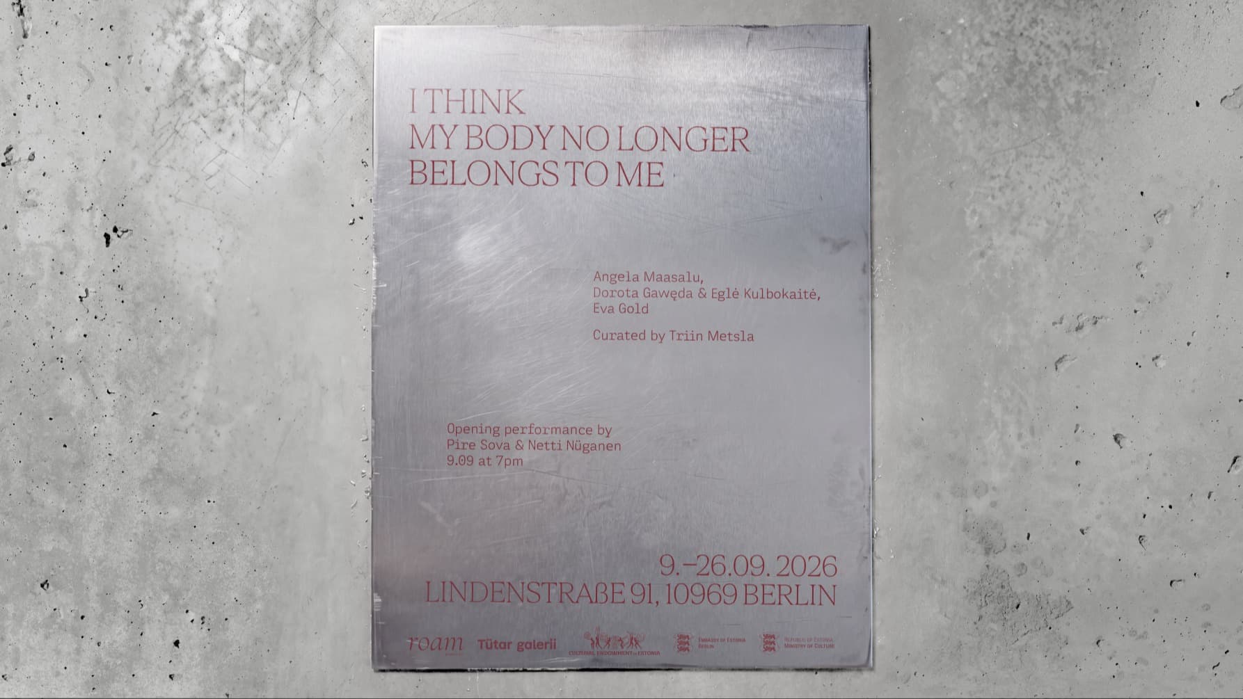 I Think My Body No Longer Belongs to Me