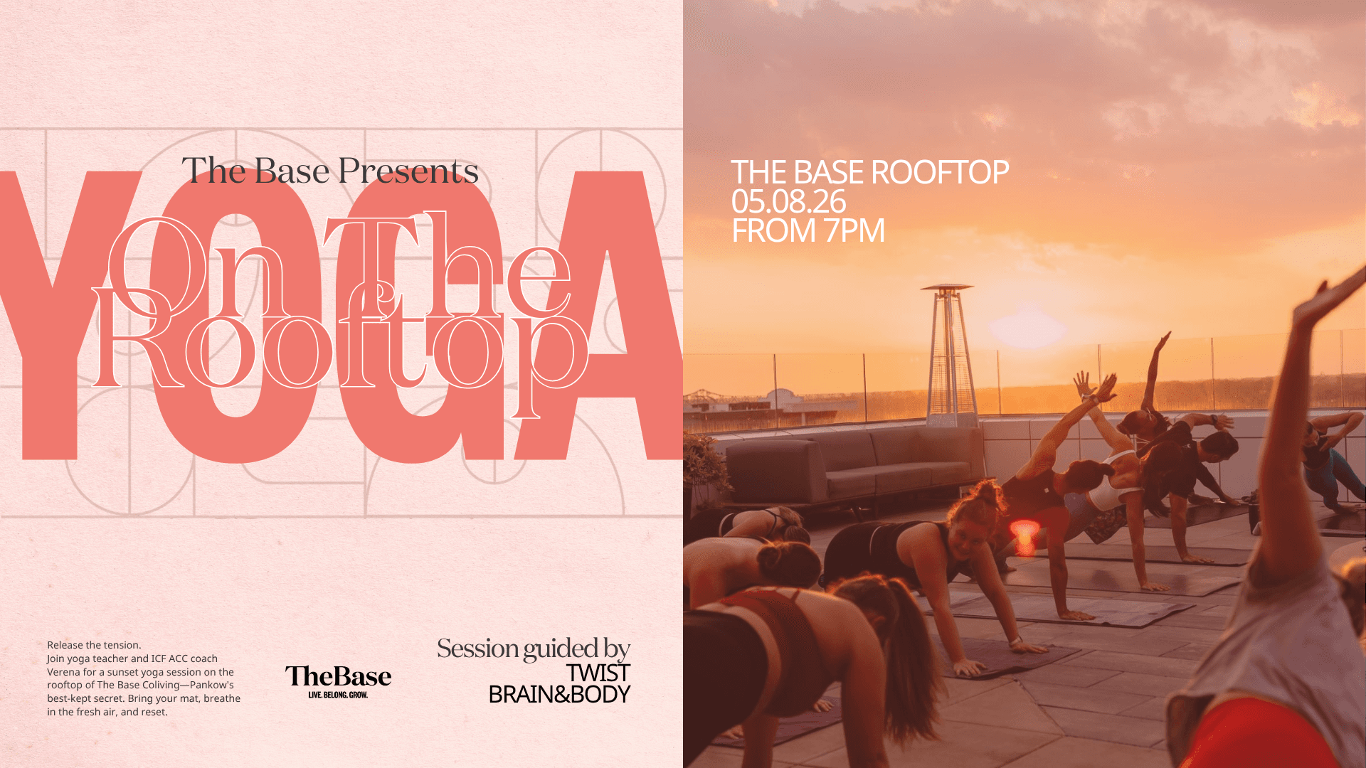 Yoga On The Rooftop at THE BASE Coliving