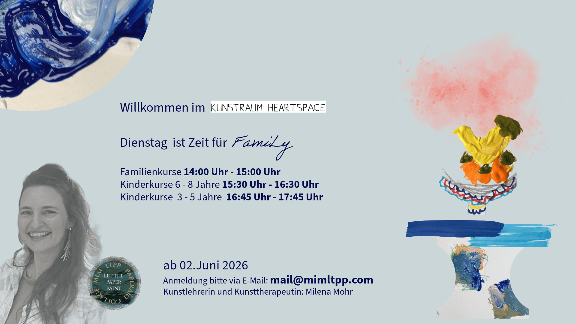 Kostenlose Probestunde Kindermalkurs 6- bis 8-Jährige