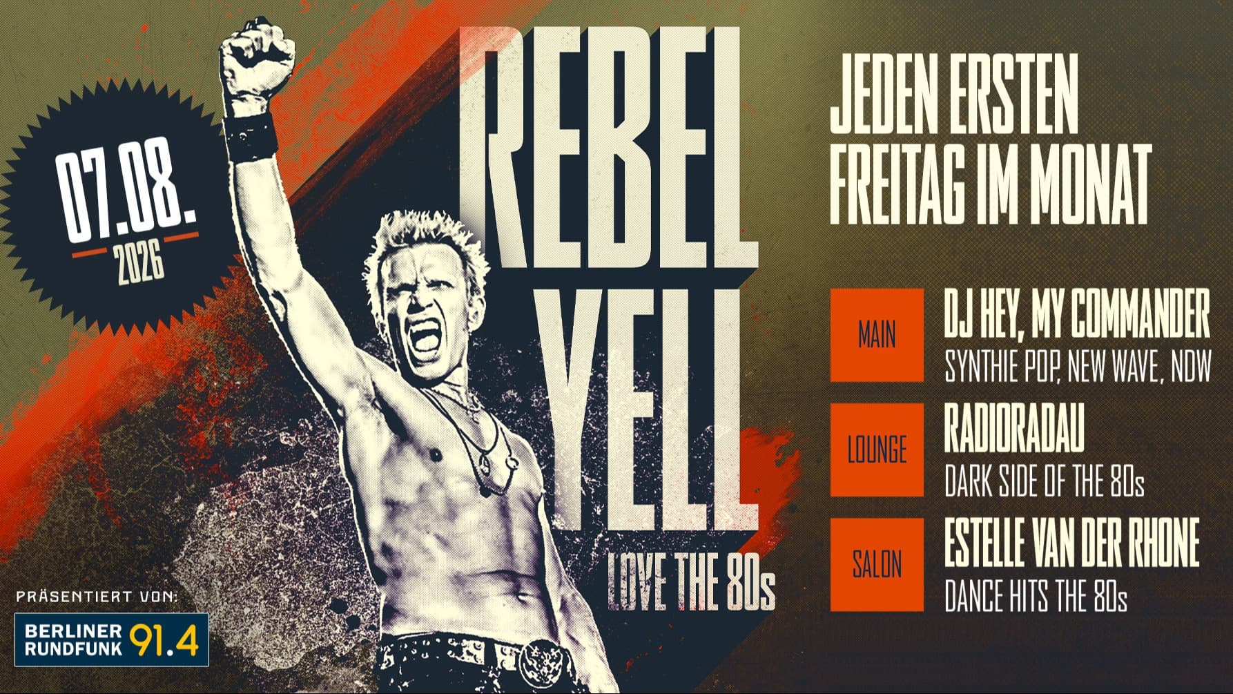 Rebel Yell Love the 80s! -auf 3 Floors-