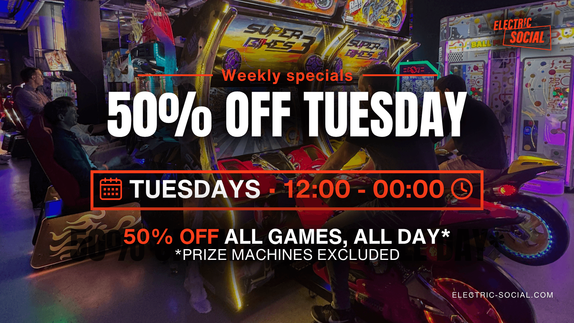 50% Off Tuesday @ Electric Social