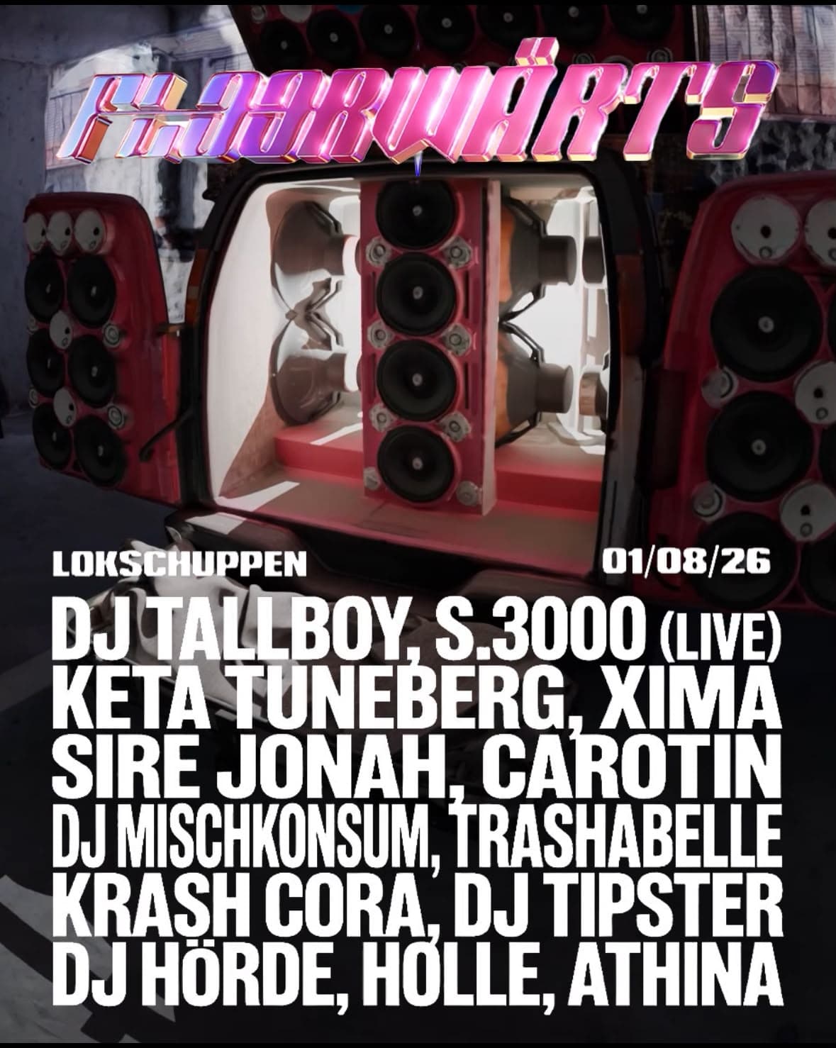 FLOORWÄRTS w/ DJ Tallboy, S.3000 (LIVE), DJ Mischkonsum and many more // OPEN AIR & INDOOR