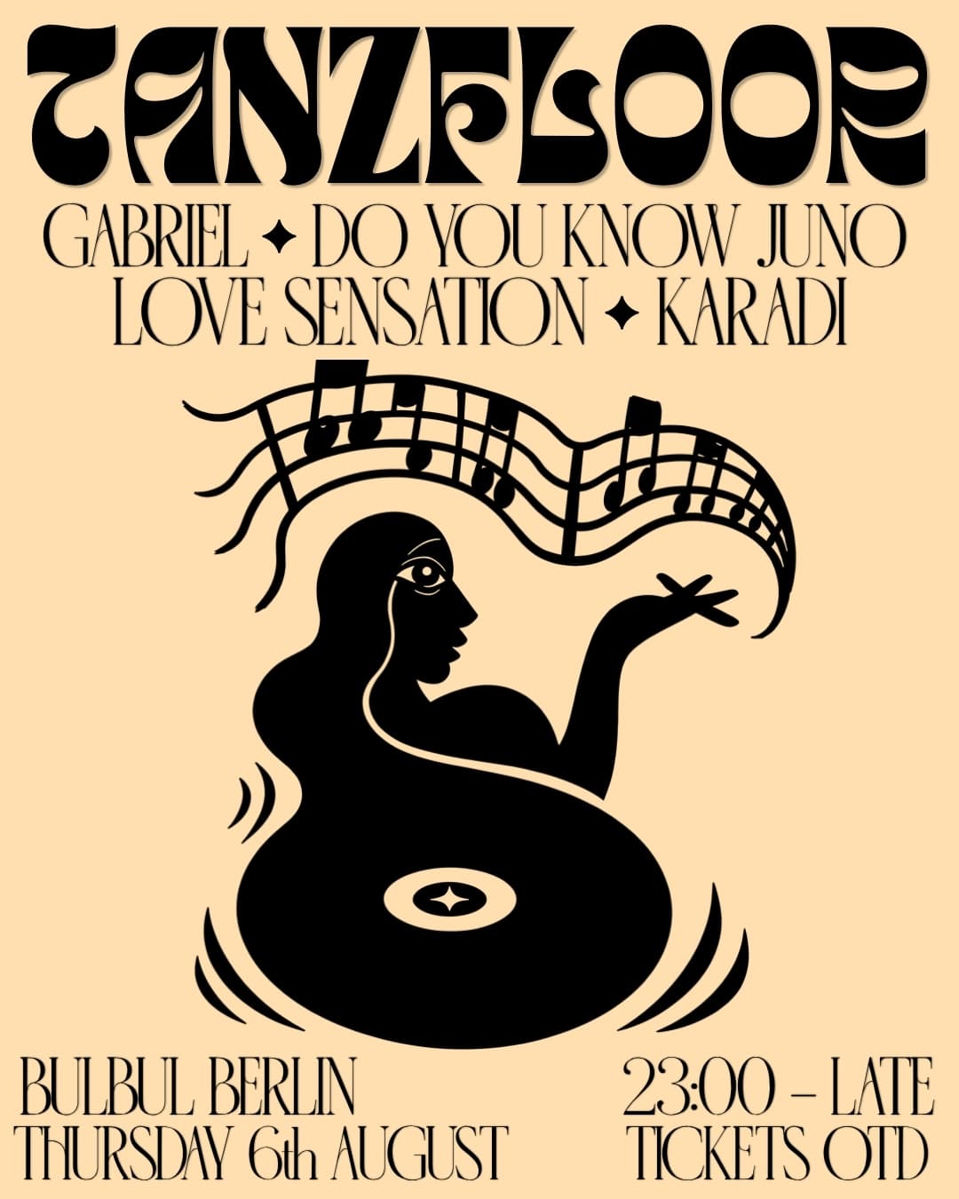 TANZFLOOR: Gabriel, Do you know Juno, Love Sensation, Karadi