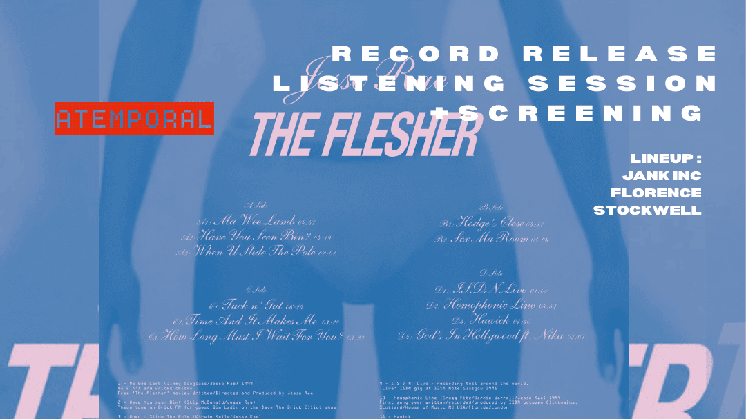 Listening & Screen Session with Q&A Jesse Rae – The Flesher (PACE007)
