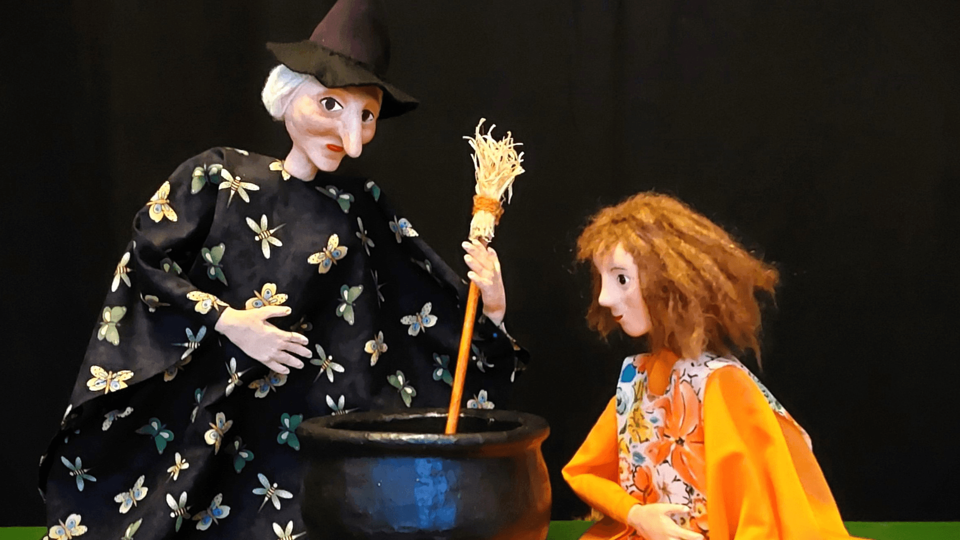 Kindertheater auf dem Bügelbrett: „Hexe auf Probe“