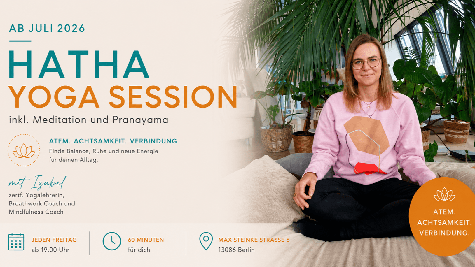 Yoga Session inkl. Meditation & Pranayama in Pankow